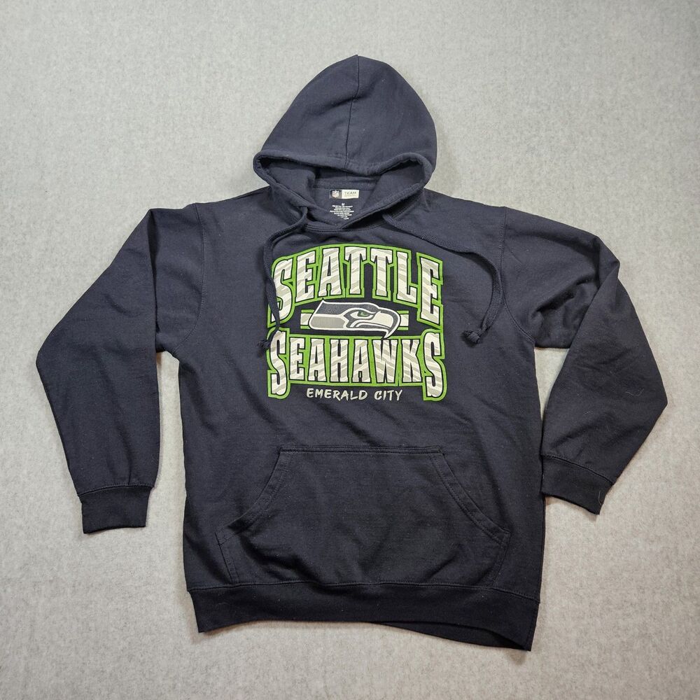 Seattle Seahawks Mens M Team Blue Football NFL Team Hoodie Pullover